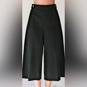 DIANE VON FURSTENBERG Acmis Clean Gaucho Black Pants